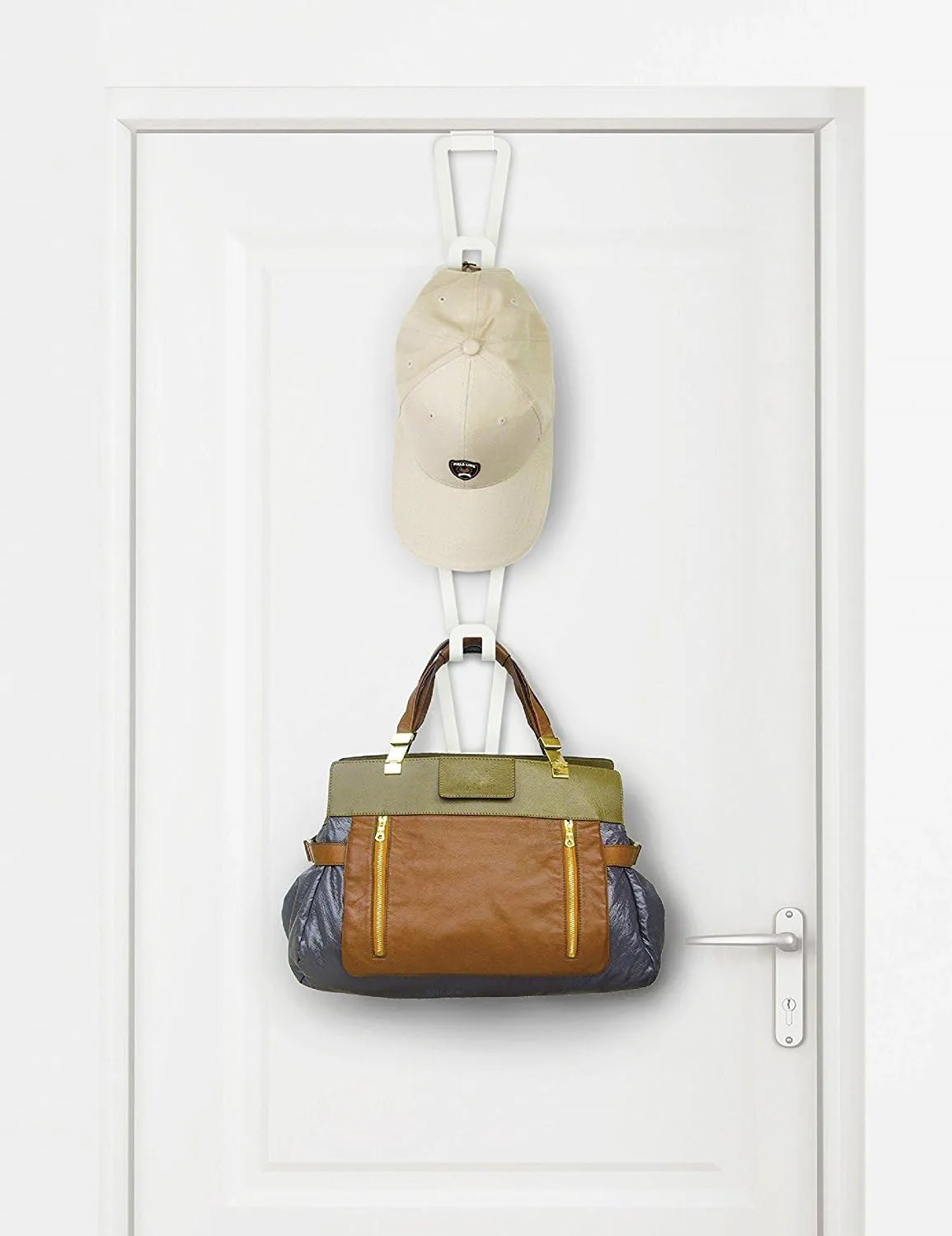 Ybmhome Hanging Closet Rod or Over the Door Organizer Rack Hooks, for Purses Handbags, Satchels, Backpacks, Scarves, Pashminas, Slings, Caps, Hats Closet Accessories (1, 6 Hook Handbag Hanger)