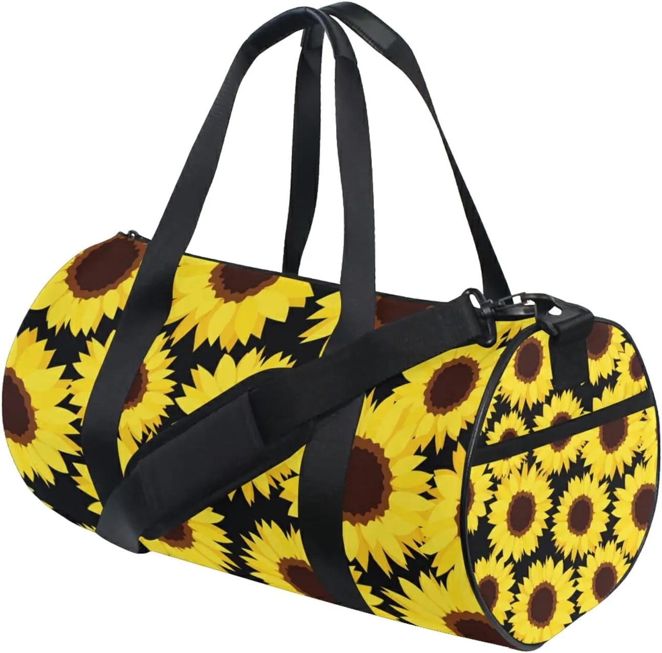 Yellow Sunflower Duffel Bag,Canvas Travel Bag for Gym Sports and Overnight