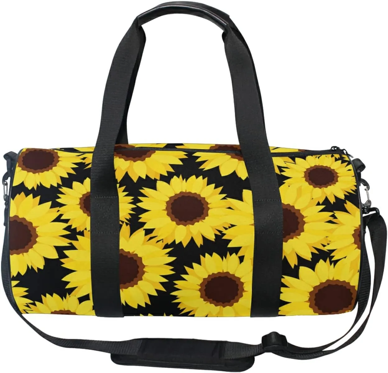 Yellow Sunflower Duffel Bag,Canvas Travel Bag for Gym Sports and Overnight