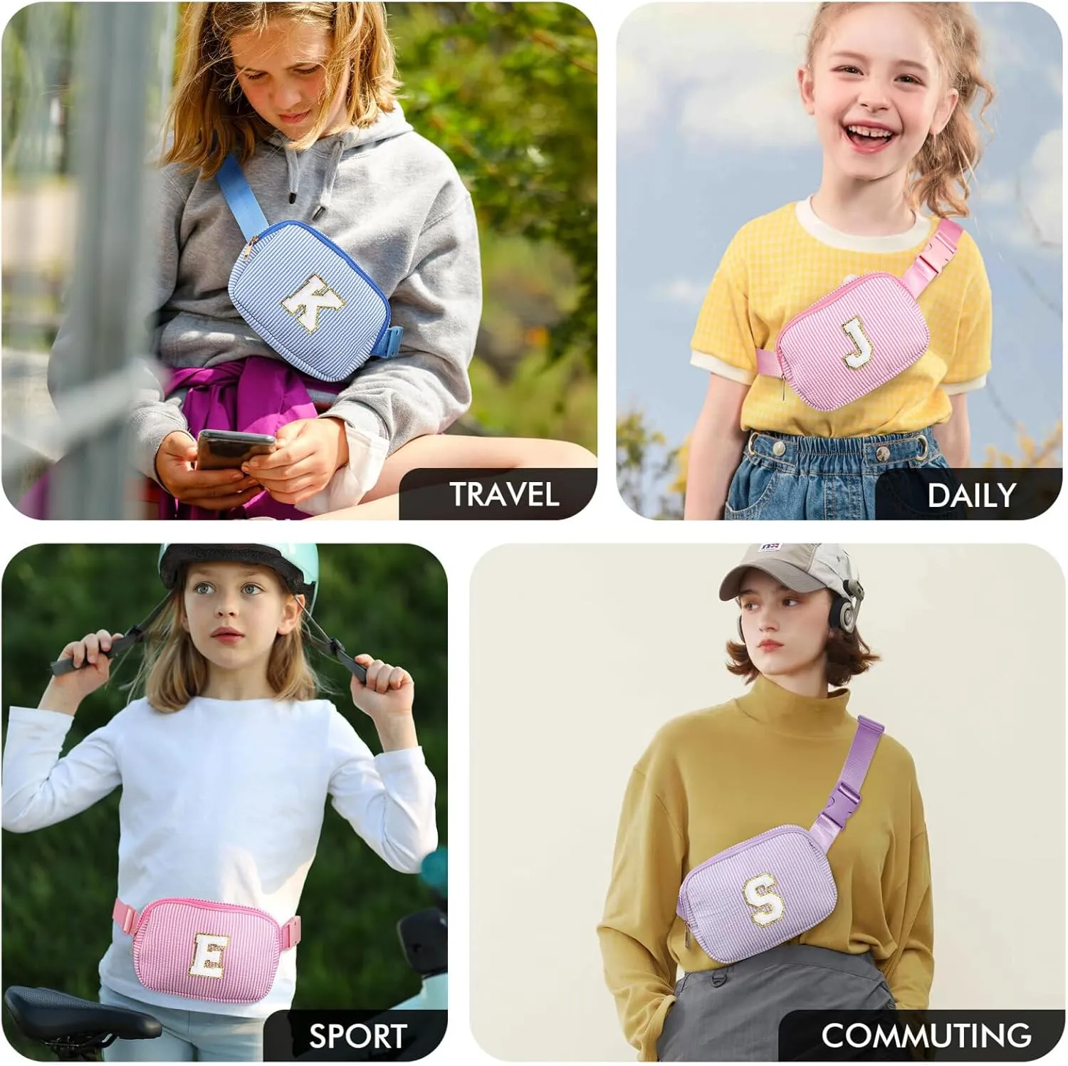 YOOLIFE Teacher Appreciation Gifts - Fanny Pack Crossbody Bag Belt Bag Cute Trendy Stuff for Girls Kids | Pink