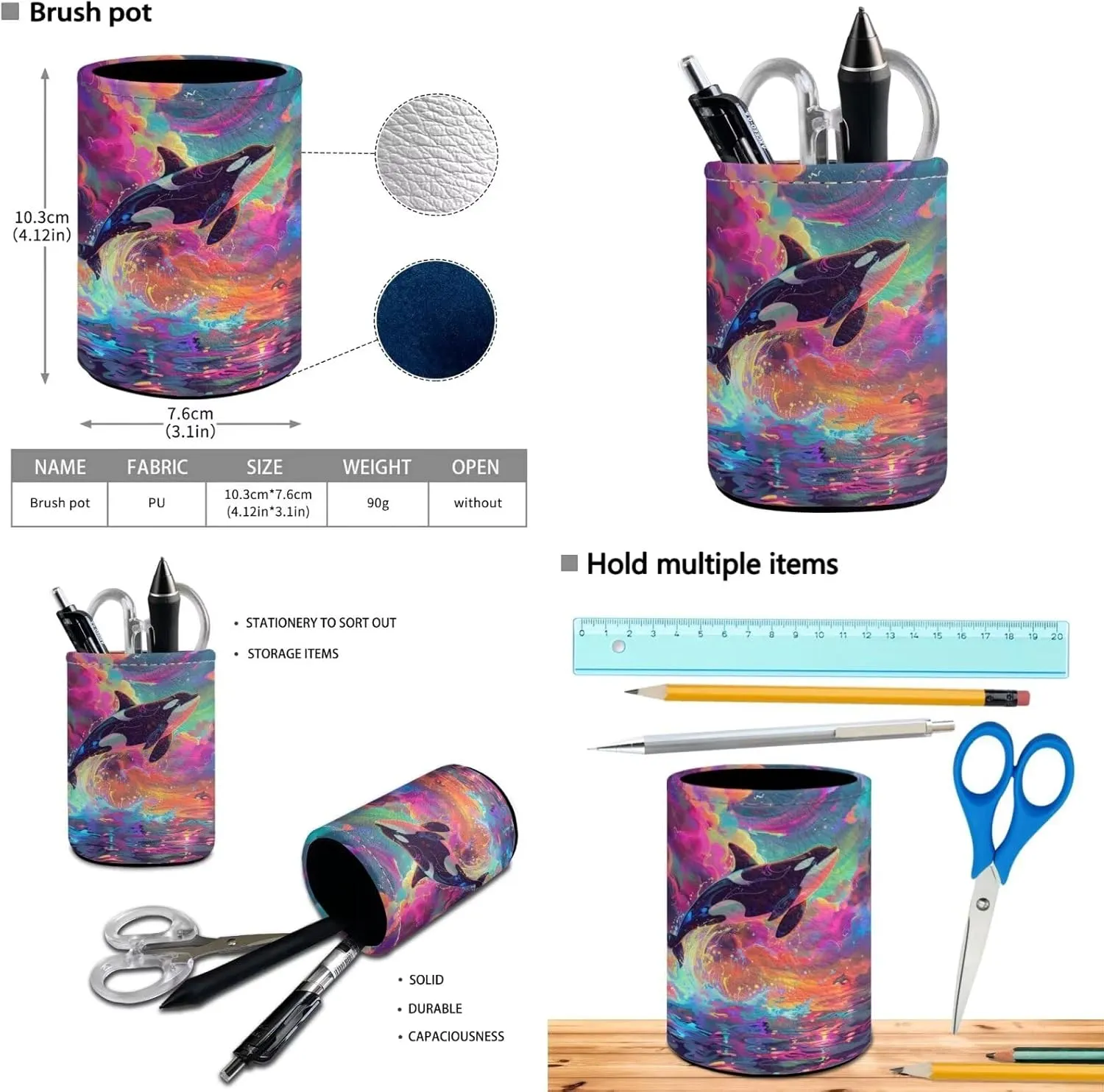 Ystardream 7th Grade Backpack for Girls Whale Backpack And Lunch Box Set Kids Backpack Purse Elementary School Bookbag with Pencil Case Rucksack for Teens Child Back To School Tie-Dye