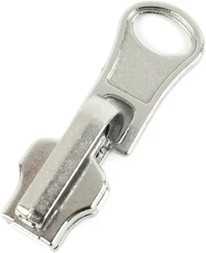 Zipper for Bags, 5Pcs 3# 5# 8# Double-Sided Rotary Zipper Sliders for Nylon Metal Resin Zip Head DIY Jacket Garment Sewing Accessories(SilverMetalNo8)